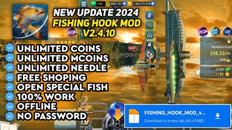 Fishing Hook Mod Apk 2.4.11 (Menu, Unlimited Money).